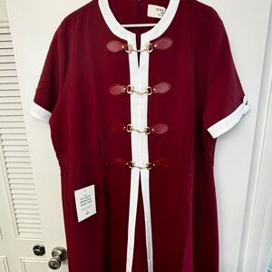 JessaKae Grace Dress (Burgundy) - 3XL